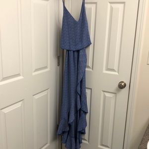 NWOT Vici blue ruffle dress